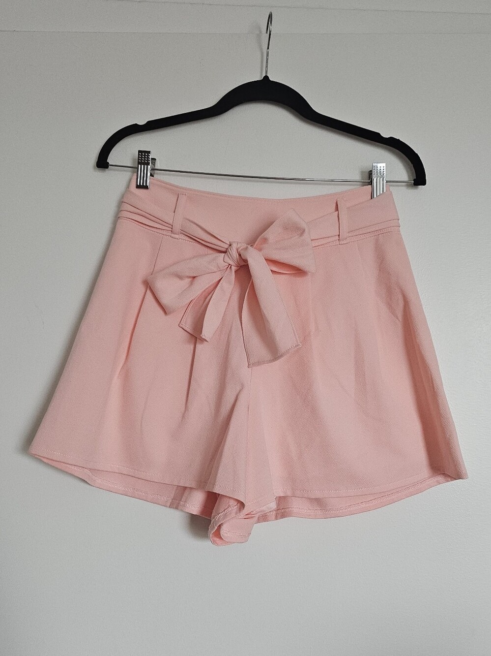 Cecil Mcbee Gyaru Himekaji High-Waist Tie-Front Shorts Light Peach Pink
